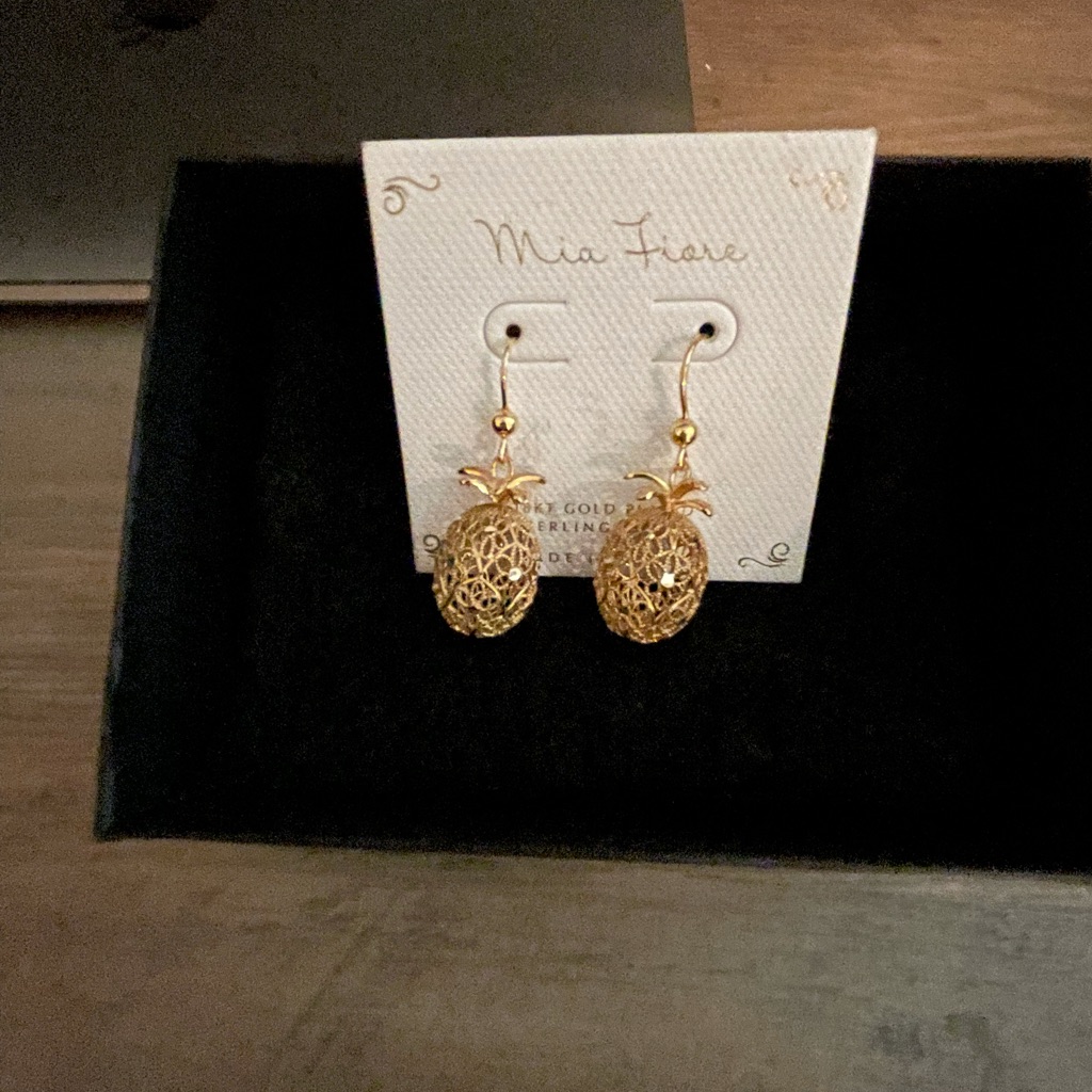 Mia Fiore 18kt And Sterling Pineapple Earrings 69$